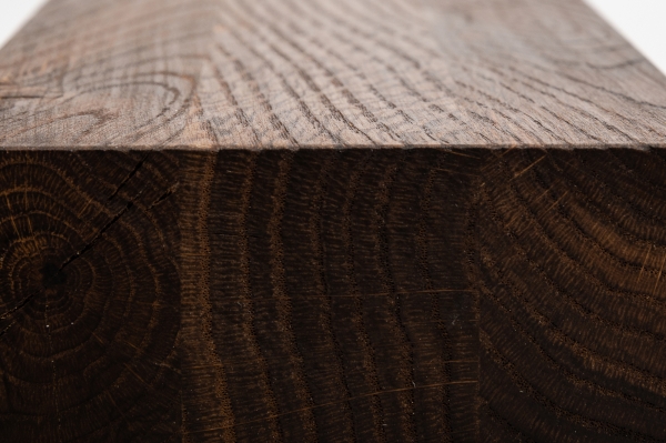 Glued laminated beam Squared timber Smoked oak Rustic 80x80 mm brushed Hard wax oil Natural