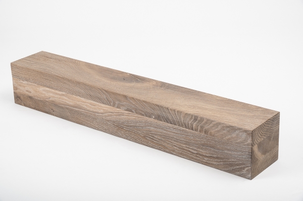 Glued laminated beam Squared timber Smoked oak Rustic 120x120 mm brushed white oiled