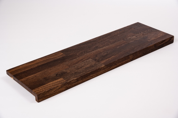 Window sill Solid smoked Oak Hardwood 26 mm, Rustic grade brushed natural oiled