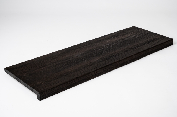 Window sill Solid smoked Oak Hardwood  26 mm Rustic grade brushed black oiled