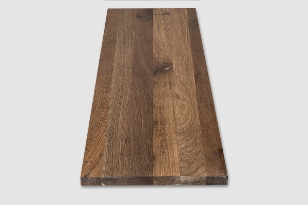 Wall Shelf Smoked Oak Rustic DL 20mm Hard Wax Oil Natural White Shelf Board