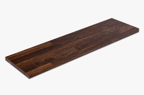 Wall Shelf Smoked Oak Rustic KGZ 20mm Hard Wax Oil Natural Shelf Board