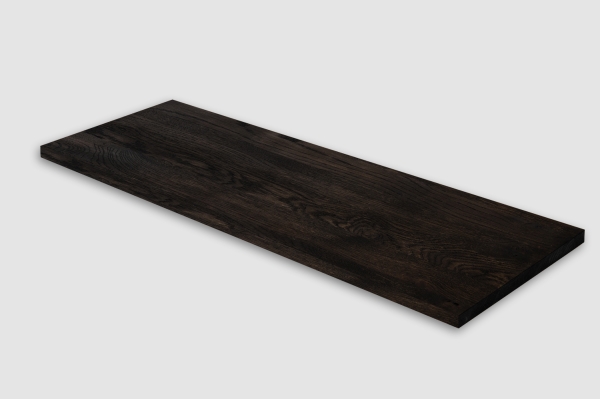 Wall Shelf Smoked Oak Rustic DL 20mm black oiled Shelf Board