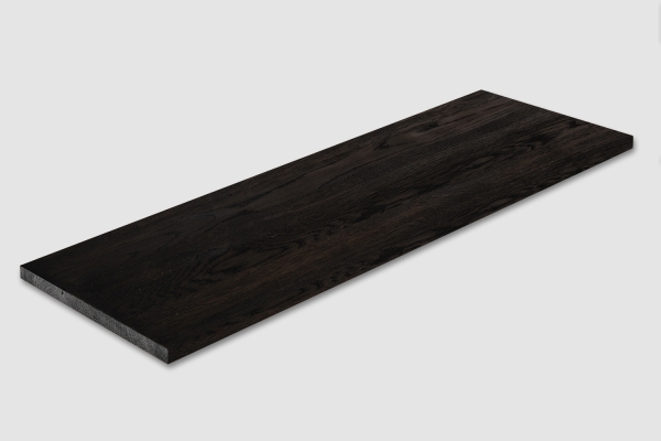 Wall Shelf Smoked Oak Rustic DL 20mm black oiled Shelf Board