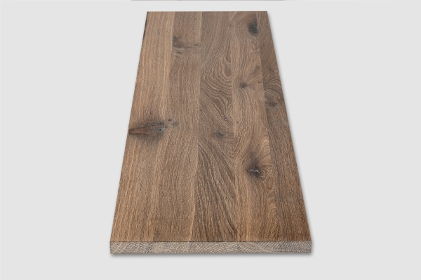 Wall Shelf Smoked Oak Rustic DL 20mm white oiled Shelf Board