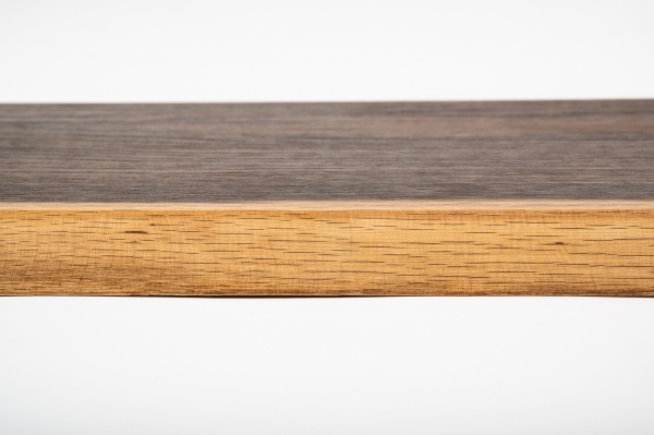 Wooden window sill smoked oak rustic masive 40mm with natural edge nature oiled