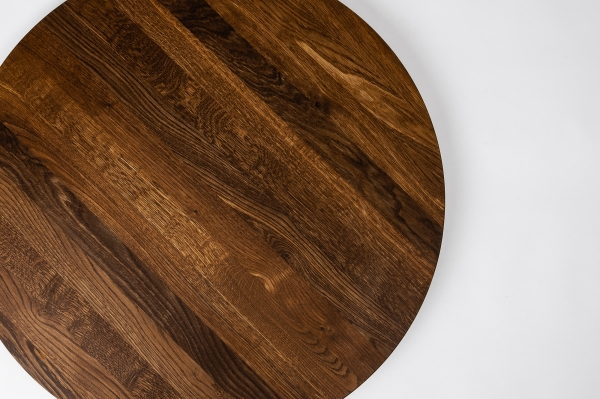 Round Tabletop Dining Table Coffee Table Smoked Oak 26mm