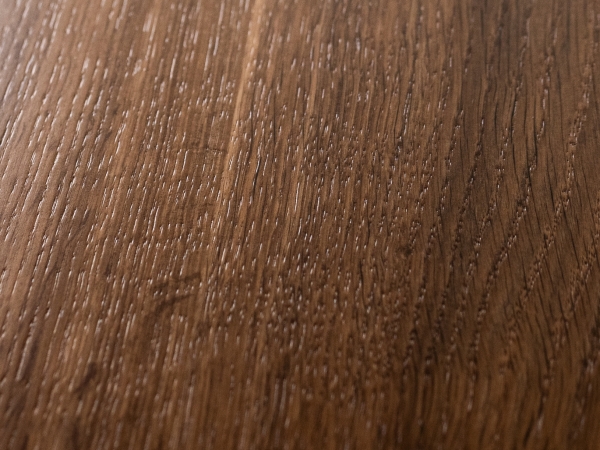 Round Tabletop Worktop Smoked Oak A/B 26mm brushed matte lacquered