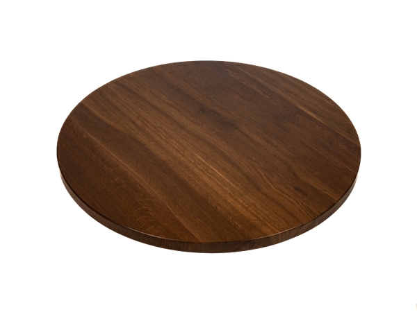 Rond tafelblad werkblad Gerookt Eiken A/B 26 mm Natuurlijk Geolied Eettafel Koffieblad