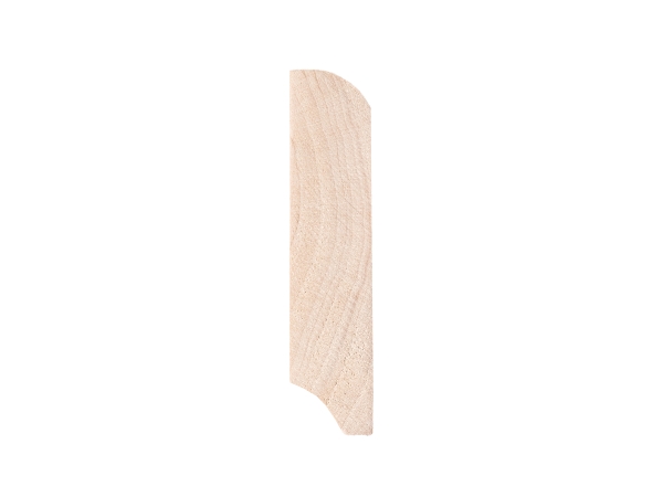 Plinthes Bouleau A/B 24x100 mm huile cire dure blanc naturel 2m avec rayon 20mm