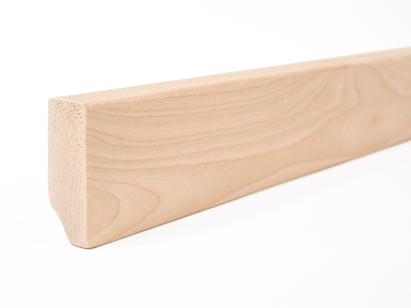 Plint 24x60 mm Berken Select Natur Hardwax Geolied Natuurlijk Wit 2m met radius 5mm