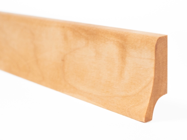 Plint 20x52 mm Berken Select Natur Helder Gelakt 1,5-2,5m Gebogen