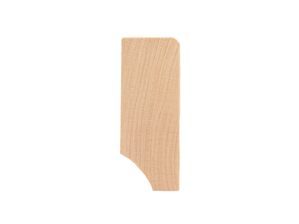Plint 24x60 mm Berken Select Natur Helder Gelakt 2m met radius 5mm