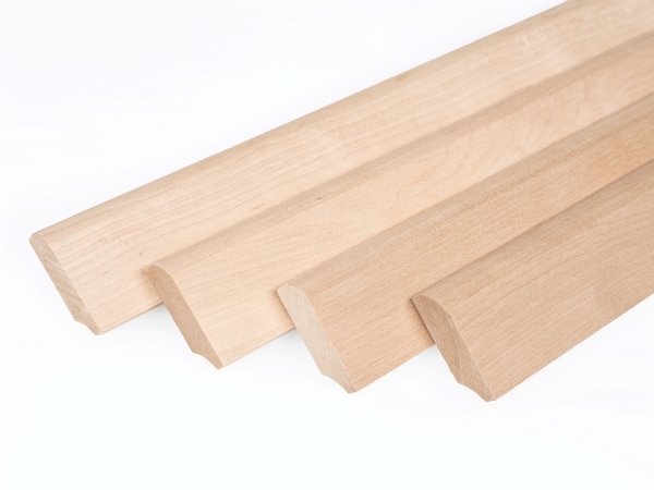 Plinthes Bouleau A/B 24x60 mm non traité 2m avec rayon 20mm