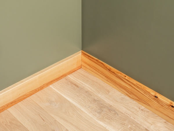 Solid Skirting Board Birch Rustic 24x100 mm naturally oiled 2m with radius 5mm NOT filled