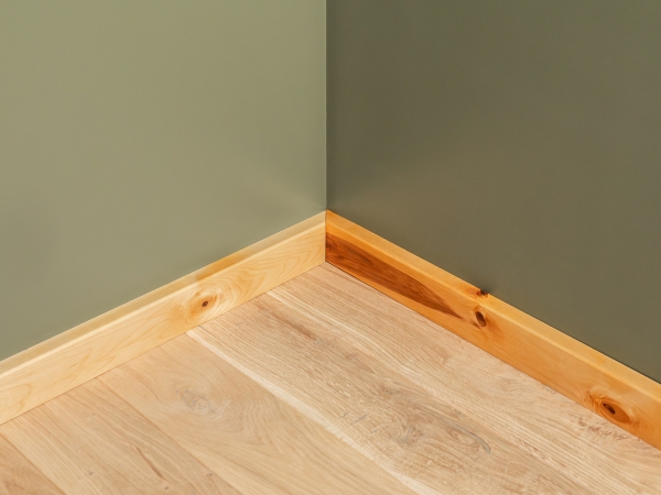Sockelleisten 24x60 mm Birke Rustikal naturgeölt 2m mit Radius 5mm NICHT gespachtelt