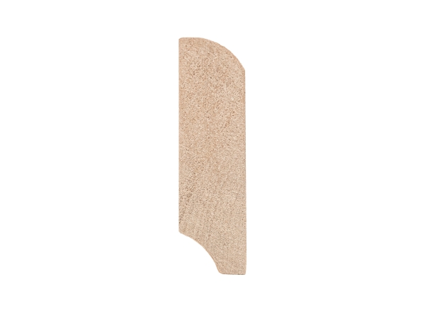 Plinthes Bouleau Rustique 24x80 mm non traitée 2m avec rayon 20mm NON rebouchés