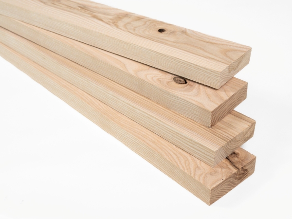Lamellen Essen Rustiek Massief 24x80 mm, 2,1-2,5 m, Knutselhout Stroken