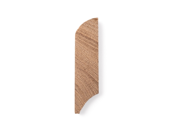 Plinthes Chêne A/B 20x70 laqué clair 1,5-2,5m avec rayon 20mm