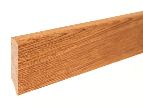 Solid Skirting Board Oak A/B 18x70 natural oil 0,8-1,8m with radius 5mm