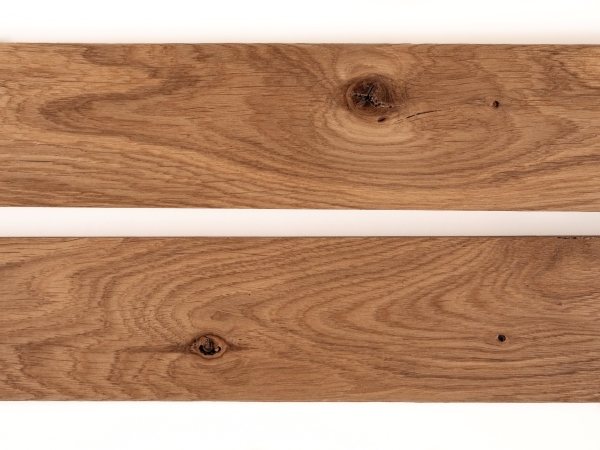 Plint Eiken Rustiek 18x70x2000mm met radius, helder gelakt, geborsteld