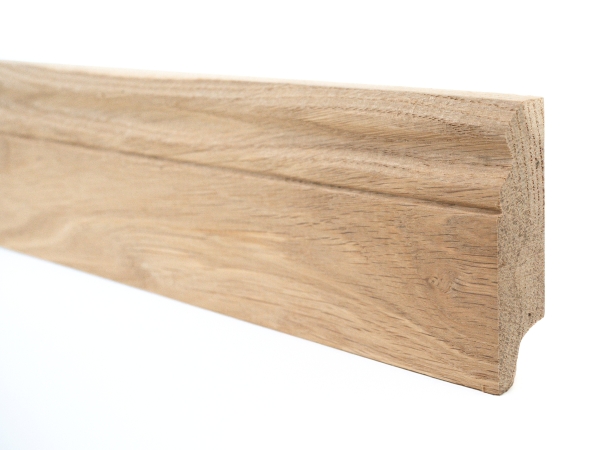 Solid Skirting Board Oak Rustic 20x70 unfinished 0,8-1,5m Hamburger, knots NOT filled