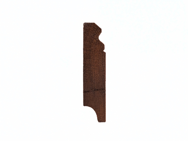 Sockelleisten Räuchereiche Rustikal 18x70, naturgeölt, schwarz gespachtelt, 2000mm (R=20mm)