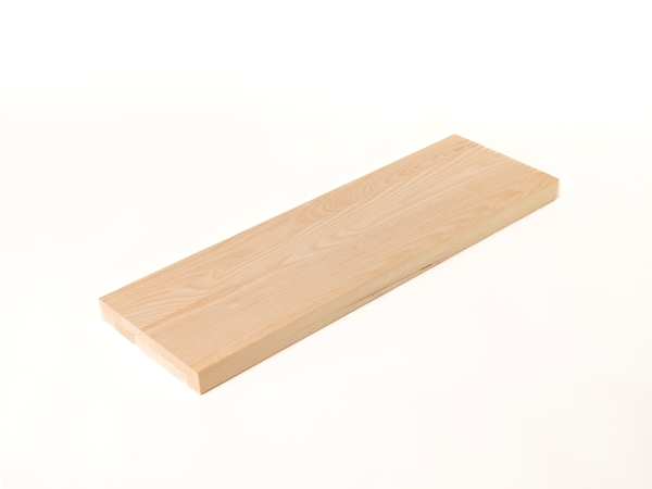 Stair tread Solid Ash Hardwood, Rustic grade, 40 mm, brushed unfinished