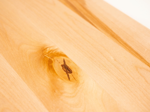 Stair tread Solid Birch Hardwood 20 mm, nature oiled with rubber lip