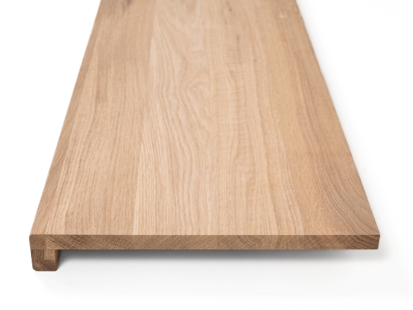 Marche d'escalier, Appui de fenêtre Chêne A/B 16 mm non traité, lattes pleines