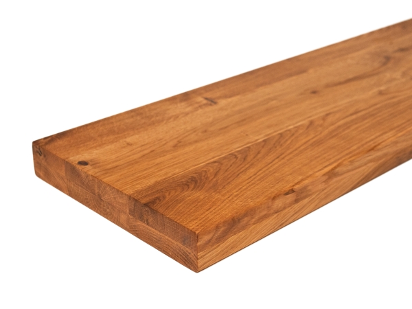 Traptrede Eiken Wildeiken 35 mm Natuurlijk Geolied, doorlopende lamellen Vensterbank Legplank