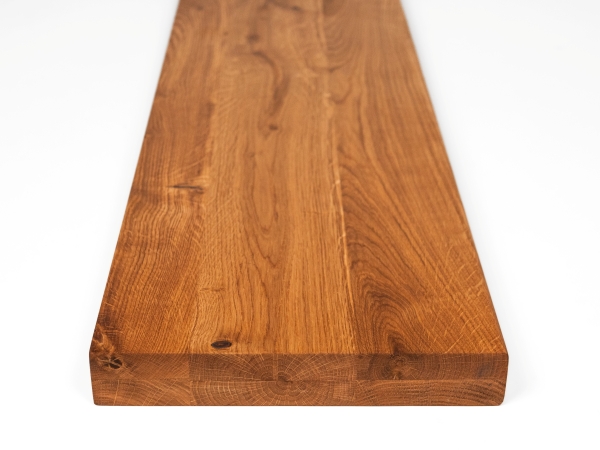 Traptrede Eiken Wildeiken 35 mm Natuurlijk Geolied, doorlopende lamellen Vensterbank Legplank