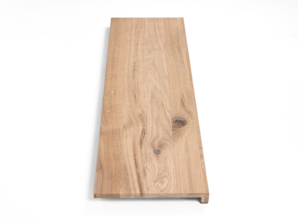 Traptrede Eiken Rustiek 16mm onbehandeld, doorlopende lamellen