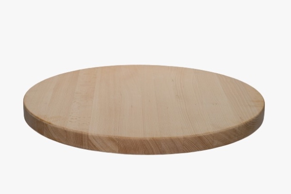 Round table worktop beech grade select 40mm untreated