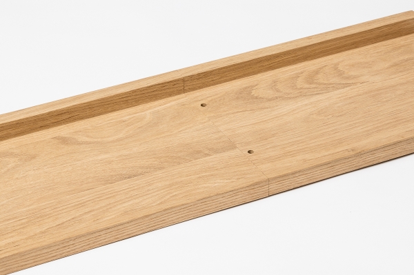 Straight Shelf with Connector Oak rustic 20mm Width: 250mm untreated