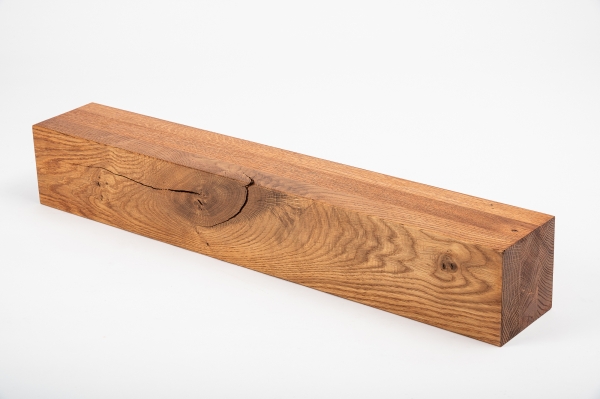 Glued laminated beam Squared timber Wild oak 80x80 mm Cherry oiled