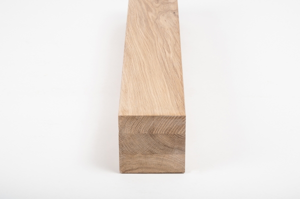 Glued laminated beam Squared timber Wild oak 160x160 mm white oiled