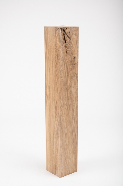 Glued laminated beam Squared timber Wild oak 80x80 mm white oiled