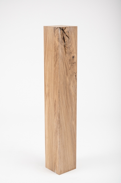 Glued laminated beam squared timber wild oak 120x120 mm white oiled