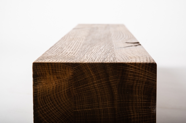 Glued laminated beam squared timber wild oak 120x120 mm brushed antique oiled