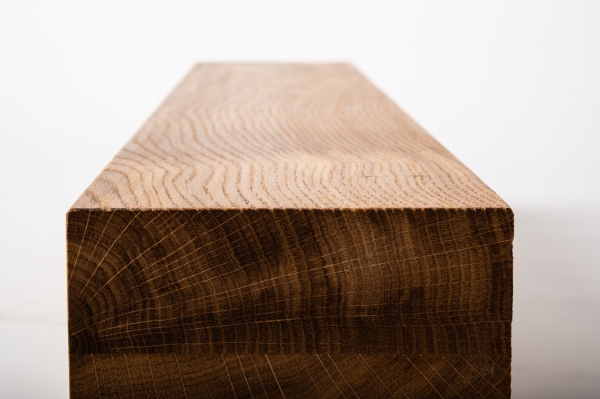 Glued laminated beam Squared timber Wild oak 160x160 mm brushed Hard wax oil Natural