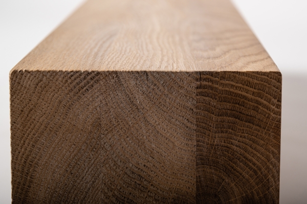 Glued laminated beam Squared timber Wild oak 160x160 mm brushed Hard wax oil natural white