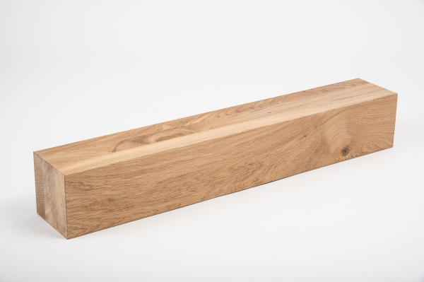 Glued laminated beam Squared timber Wild oak 120x120 mm brushed Hard wax oil Natural white