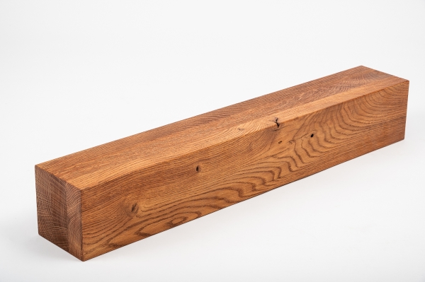 Glued laminated beam squared timber wild oak 80x80 mm brushed cherry oiled