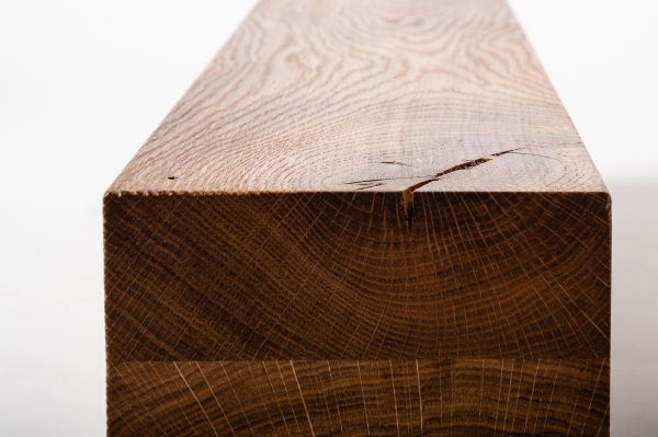 Glued laminated beam Squared timber Wild oak 80x80 mm brushed natural oiled