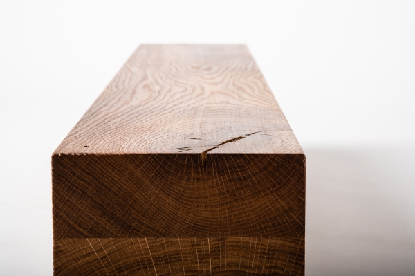 Glued laminated beam Squared timber Wild oak 160x160 mm brushed natural oiled