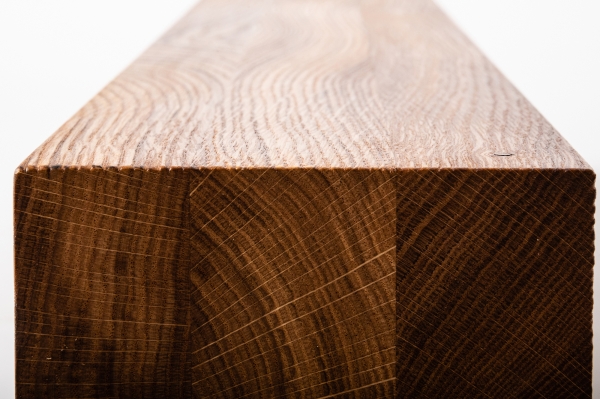 Glued laminated beam Squared timber Wild oak 160x160 mm brushed natural oiled