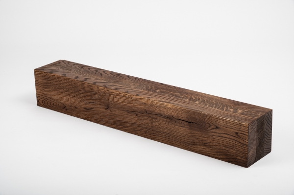 Glued laminated beam Squared timber Wild oak 160x160 mm brushed Walnut oiled