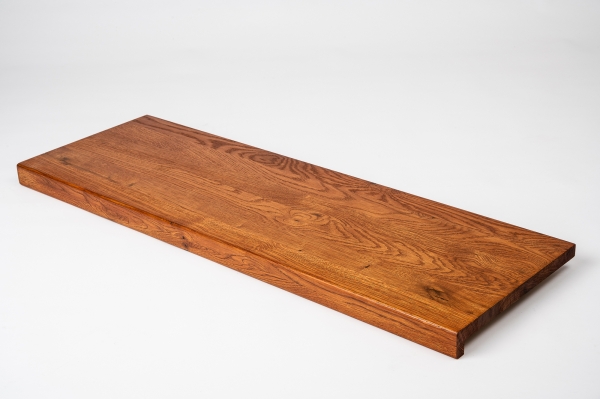 Window sill Solid Oak with overhang, 20 mm, Rustic grade, cherry oiled