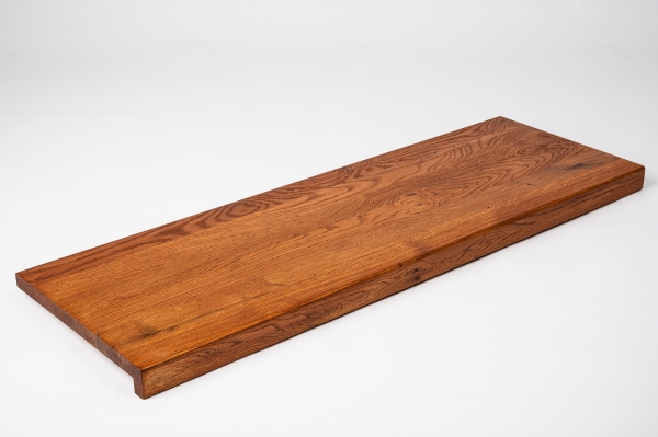 Window sill Solid Oak with overhang, 20 mm, Rustic grade, cherry oiled
